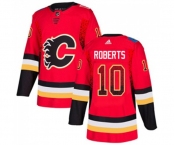 Calgary Flames #10 Gary Roberts Authentic Red Drift Fashion Hockey Jersey