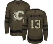 Calgary Flames #13 Johnny Gaudreau Authentic Green Salute to Service Hockey Jersey