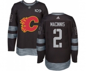 Calgary Flames #2 Al MacInnis Authentic Black 1917-2017 100th Anniversary Hockey Jersey