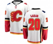 Calgary Flames #20 Curtis Lazar Fanatics Branded White Away Breakaway Hockey Jersey