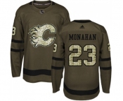 Calgary Flames #23 Sean Monahan Authentic Green Salute to Service Hockey Jersey