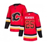 Calgary Flames #25 Joe Nieuwendyk Authentic Red Drift Fashion Hockey Jersey