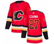 Calgary Flames #27 Austin Czarnik Authentic Red Drift Fashion Hockey Jersey