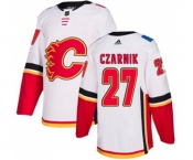 Calgary Flames #27 Austin Czarnik Authentic White Away Hockey Jersey