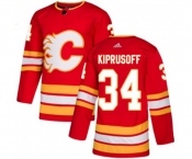 Calgary Flames #34 Miikka Kiprusoff Authentic Red Alternate Hockey Jersey