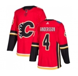 Calgary Flames #4 Rasmus Andersson Authentic Red Home Hockey Jersey