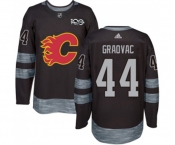 Calgary Flames #44 Tyler Graovac Authentic Black 1917-2017 100th Anniversary Hockey Jersey
