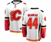 Calgary Flames #44 Tyler Graovac Authentic White Away Fanatics Branded Breakaway Hockey Jersey