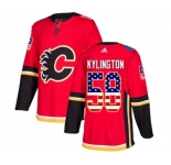 Calgary Flames #58 Oliver Kylington Authentic Red USA Flag Fashion Hockey Jersey