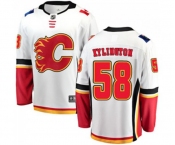 Calgary Flames #58 Oliver Kylington Fanatics Branded White Away Breakaway Hockey Jersey