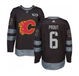 Calgary Flames #6 Dalton Prout Authentic Black 1917-2017 100th Anniversary Hockey Jersey