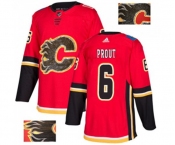 Calgary Flames #6 Dalton Prout Authentic Red Fashion Gold Hockey Jersey