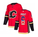 Calgary Flames #6 Dalton Prout Authentic Red USA Flag Fashion Hockey Jersey