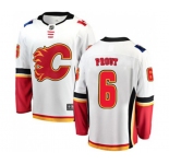 Calgary Flames #6 Dalton Prout Authentic White Away Fanatics Branded Breakaway Hockey Jersey