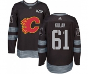 Calgary Flames #61 Brett Kulak Authentic Black 1917-2017 100th Anniversary Hockey Jersey