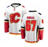 Calgary Flames #67 Michael Frolik Fanatics Branded White Away Breakaway Hockey Jersey