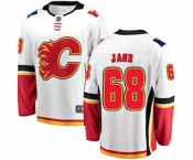 Calgary Flames #68 Jaromir Jagr Fanatics Branded White Away Breakaway Hockey Jersey