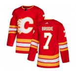 Calgary Flames #7 TJ Brodie Authentic Red Alternate Hockey Jersey