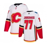 Calgary Flames #77 Mark Jankowski Authentic White Away Hockey Jersey