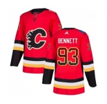 Calgary Flames #93 Sam Bennett Authentic Red Drift Fashion Hockey Jersey