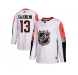 Men Adidas Calgary Flames #13 Johnny Gaudreau White 2018 All-Star Pacific Division Authentic Stitched NHL Jersey