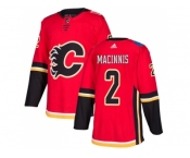 Men Adidas Calgary Flames #2 Al MacInnis Red Home Authentic Stitched NHL Jersey