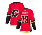 Men Adidas Calgary Flames #39 Doug Gilmour Red Home Authentic Stitched NHL Jersey
