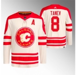 Men Calgary Flames #8 Chris Tanev 2023 Cream Heritage Classic Primegreen Stitched Jersey