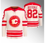 Men Calgary Flames #82 Jordan Oesterle 2023 Cream Heritage Classic Primegreen Stitched Jersey