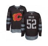 Men's Adidas Calgary Flames #52 Brandon Bollig Authentic Black 1917-2017 100th Anniversary NHL Jersey