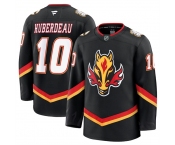 Men's Calgary Flames #10 Jonathan Huberdeau Black 2024-25 Alternate Stitched Hockey Jersey