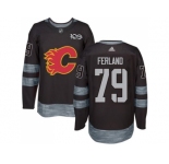 Men's Calgary Flames #79 Michael Ferland Black 1917-2017 100th Anniversary Stitched NHL Jersey