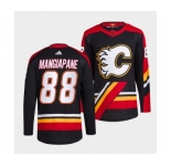 Men's Calgary Flames #88 Andrew Mangiapane Black 2022-23 Reverse Retro Stitched Jersey