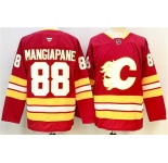 Men's Calgary Flames #88 Andrew Mangiapane Red 2024-25 Home Stitched Hockey Jersey