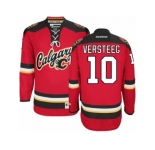 Men's Reebok Calgary Flames #10 Kris Versteeg Authentic Red New Third NHL Jersey