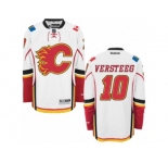 Men's Reebok Calgary Flames #10 Kris Versteeg Authentic White Away NHL Jersey