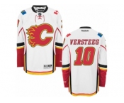 Men's Reebok Calgary Flames #10 Kris Versteeg Authentic White Away NHL Jersey