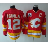 nhl calgary flames #12 iginla “c” patch red[30th]