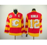 nhl calgary flames #12 iginla  red(winter classic)