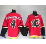 nhl calgary flames #4 bouwmeester red
