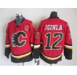 nhl jerseys calgary flames #12 jarome iginla red red [throwback]