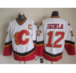 nhl jerseys calgary flames #12 jarome iginla red white [throwback]