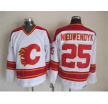 nhl jerseys calgary flames #25 joe nieuwendyk white [throwback ccm]