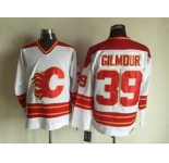 nhl jerseys calgary flames #39 gilmour white[m&n]