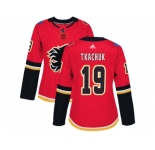 Women Adidas Calgary Flames #19 Matthew Tkachuk Red Home Authentic Stitched NHL Jersey