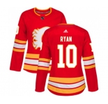 Women Calgary Flames #10 Derek Ryan Authentic Red Alternate Hockey Jersey
