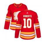 Women Calgary Flames #10 Gary Roberts Authentic Red Alternate Hockey Jersey