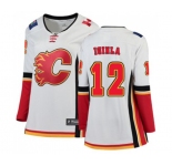 Women Calgary Flames #12 Jarome Iginla Authentic White Away Fanatics Branded Breakaway Hockey Jersey
