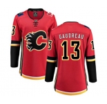 Women Calgary Flames #13 Johnny Gaudreau Fanatics Branded Red Home Breakaway Hockey Jersey