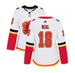 Women Calgary Flames #18 James Neal Authentic White Away Hockey Jersey